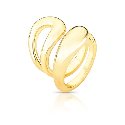 Foto Anel Gota Aberta e Fechada em Dourado