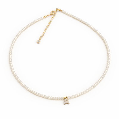 Foto Colar Perolinhas com Letra