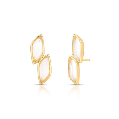 Foto Brinco Earcuff 2 Druzitas em Dourado