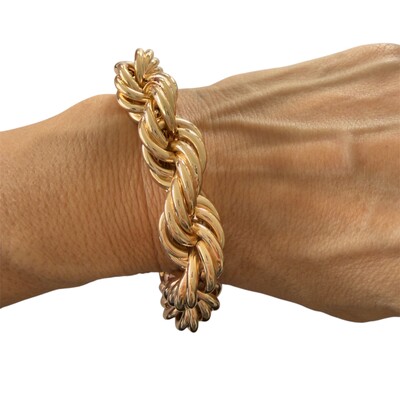 FotoPulseira Cordão Baiano Grosso em Dourado