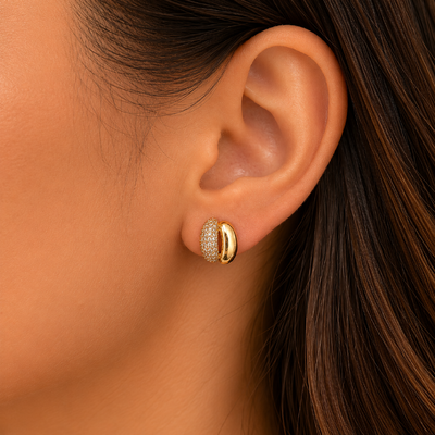 FotoBrinco Filete Liso e Cravejado em Dourado