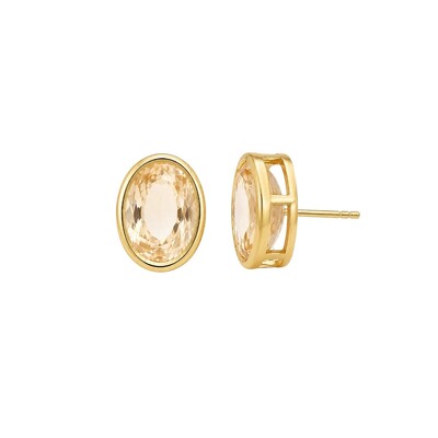 Foto Brinco Oval Garra Inglesa em Dourado