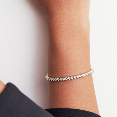 FotoPulseira Riviera Moissanite 3MM 0,1CT em Prata 925