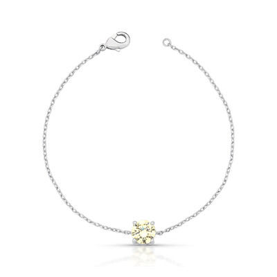 Foto Pulseira Fina com Citrino 2CT 0,8MM em Ródio