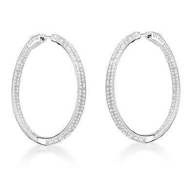 Foto Brinco Argola com Micro Cravacao de Zircônias em Ródio