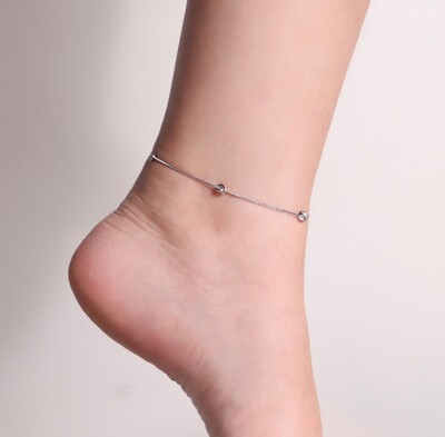 Foto Tornozeleira Nos em Ródio