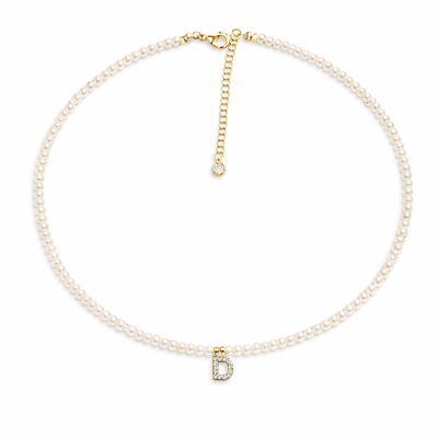 Foto Colar Perolinhas com Letra