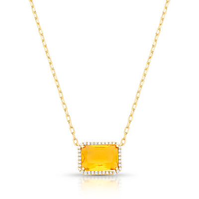 Foto Colar Cartier com Pingente Retangular em Dourado