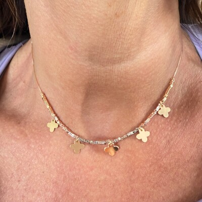 FotoColar Canutilhos Pequenos com Trevos em Dourado