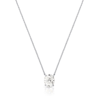 Foto Colar Moissanite Oval 10MM 3CT em Prata 925