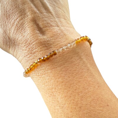 FotoPulseira Cristal Silicone 3 Tons Marrons