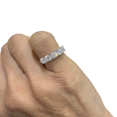 Foto 1/2 Aliança Moissanite 4X4 MM 2CT em Prata 925