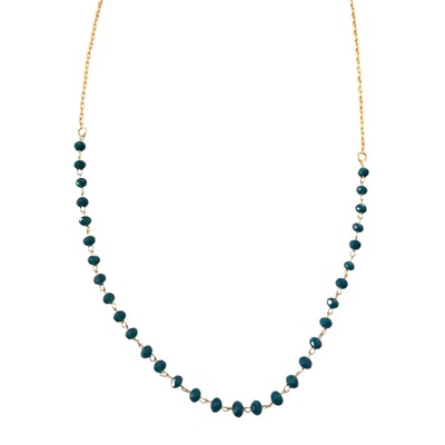 Foto Colar Cristal Bolinhas em Dourado