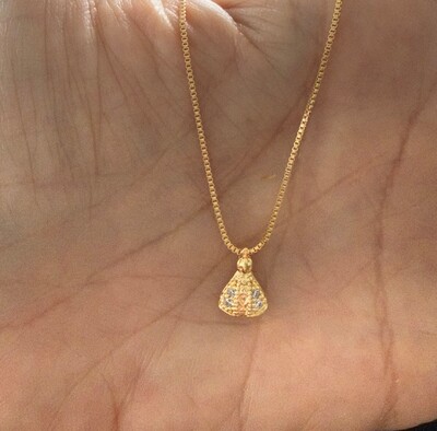 Foto Colar N Sra Aparecida com Zircônias em Dourado