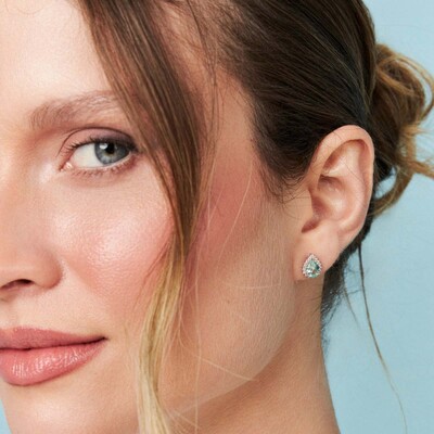 FotoBrinco Gota Princesa Paraiba Fusion em Prata 925