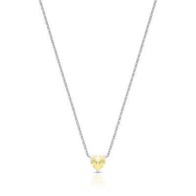 Foto Colar Coração de Citrino em Prata 925