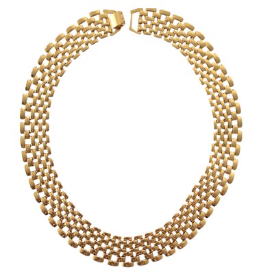 Foto Colar Esteira 5 Fileiras em Dourado