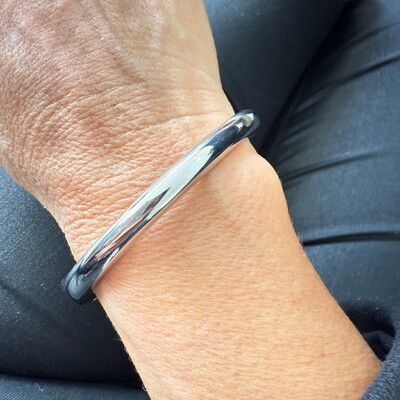 FotoBracelete 1/2 Cana Grosso em Ródio