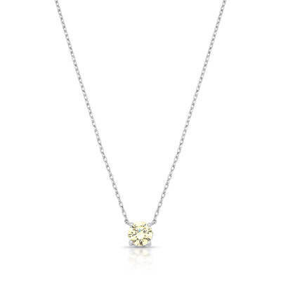 Foto Colar Fino com Citrino 2CT 0,8MM em Ródio