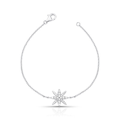Foto Pulseira Estrela Cravejada com Zircônias na Prata 925