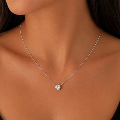 FotoColar Ponto De Luz Zircônia 2CT em Rodio