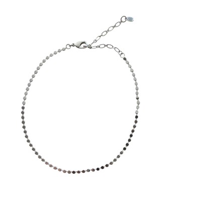 Foto Tornozeleira Bolinhas Amassadas em Ródio