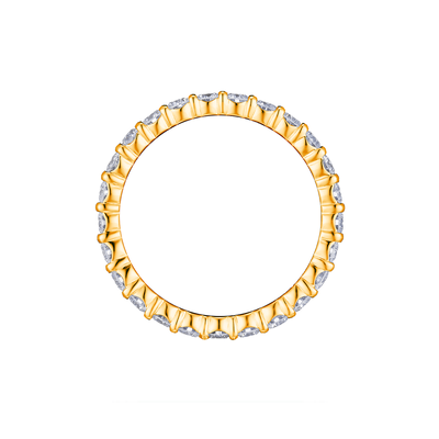 FotoAliança Inteira Zirconias 2MM em Dourado