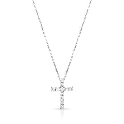 Foto Colar Cruz Moissanite em Prata 925 com Certificação GRA