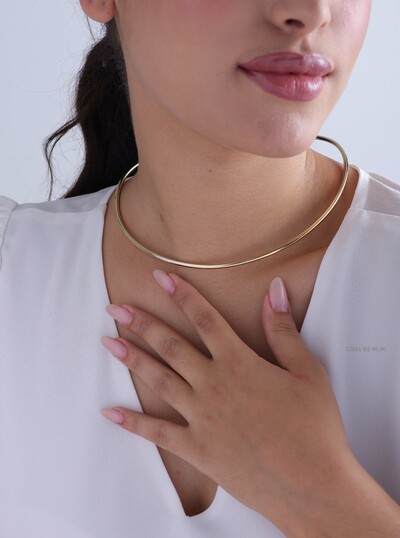 Foto Colar Aro Fino Dourado