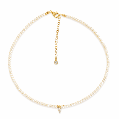 Foto Colar Perolinhas com Letra