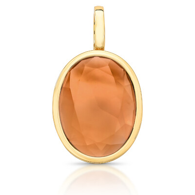 Foto Pingente Oval Grande em Dourado