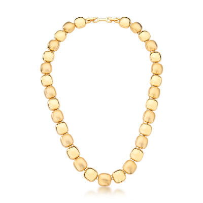 Foto Colar Quadrado Liso e Fosco em Dourado