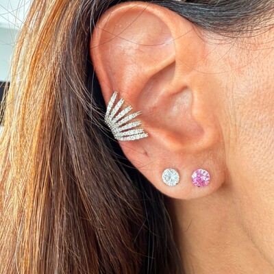 FotoPiercing Fake 7 Voltas Cravejadas com Zircônias em Prata 925