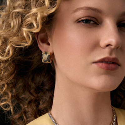 FotoArgola Animal Print Cravejada com Zircônias em Dourado