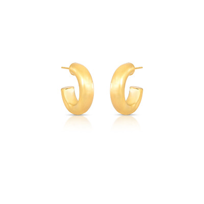 Foto Brinco Argola M Fosca em Dourado