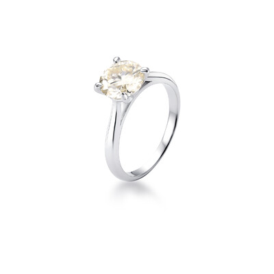 Foto Anel Solitário Moissanite 8MM 2,0CT em Prata 925
