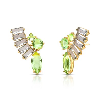 Foto Brinco Earcuff com Baguetes em Dourado