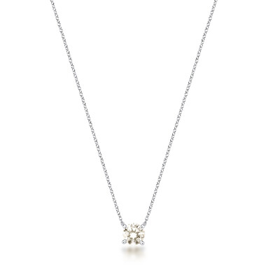 Foto Colar Ponto de Luz Moissanite 6,5mm 1CT em Prata 925