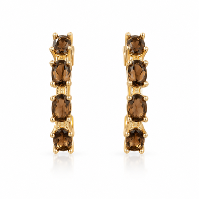 Foto Brinco Earhook Brown em Dourado