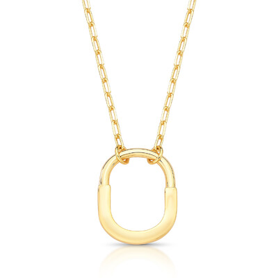 Foto Colar Locker Liso em Dourado