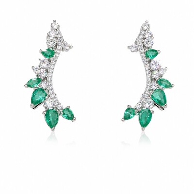 Foto Brinco Earcuff com Zircônias Colors em Rodio