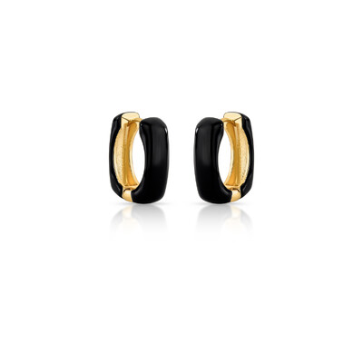 Foto Brinco Argola Esmaltado com Dourado