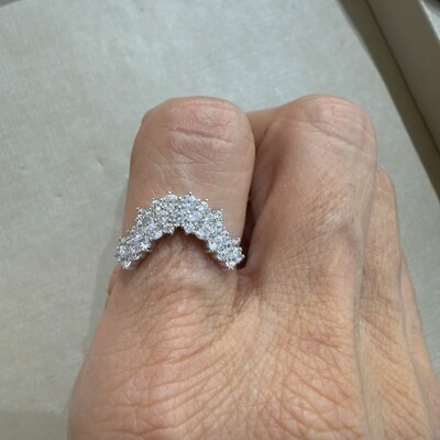 FotoAnel Todo Cravejado com Zircônias em Prata 925