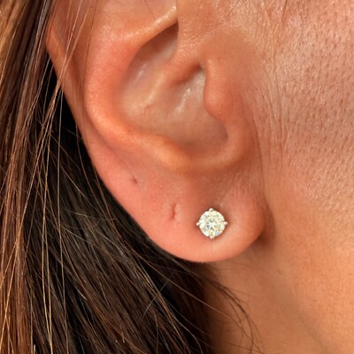 FotoBrinco Moissanite Solitário 1,0CT em Prata 925