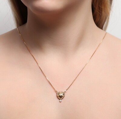 FotoEscapulário Coração e Cruz em Dourado