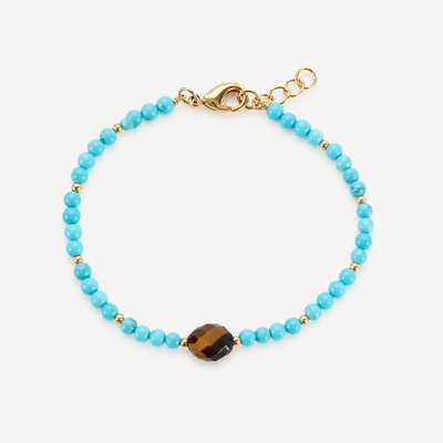 Foto Pulseira Turquesas com Olho Grego