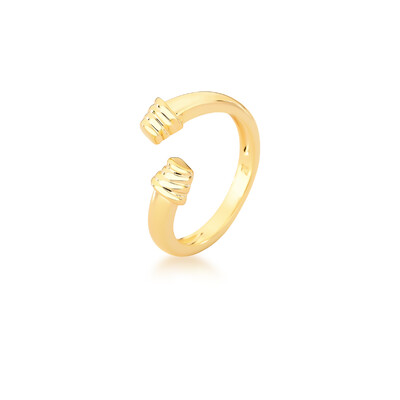 Foto Anel Regulável com Nó nas Pontas em Dourado