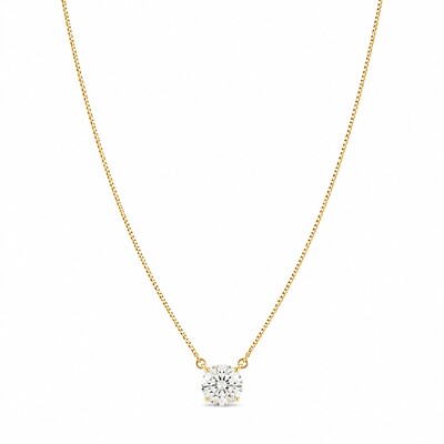 Foto Colar Solitário 1CT Zircônia em Dourado
