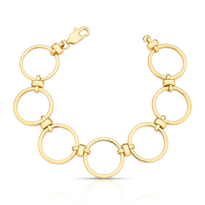 Foto Pulseira Círculos Vazados em Dourado