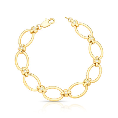 Foto Pulseira Elos Ovais em Dourado